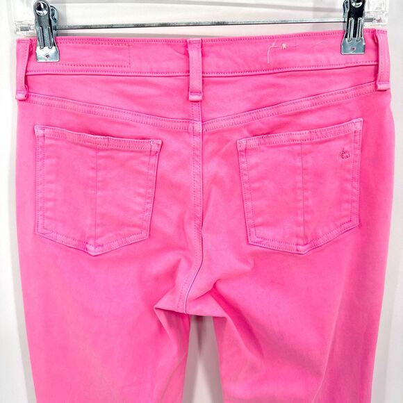 RAG & BONE Hot Neon Pink Legging Jegging Super Skinny Jeans Size 27 - Picture 3 of 7